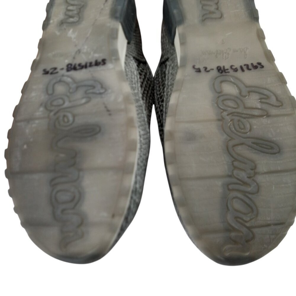 Sam Edelman Delma Gray Silver Mesh Sneakers Tennis Shoes Size 8 Low Top Raffia - Picture 10 of 15
